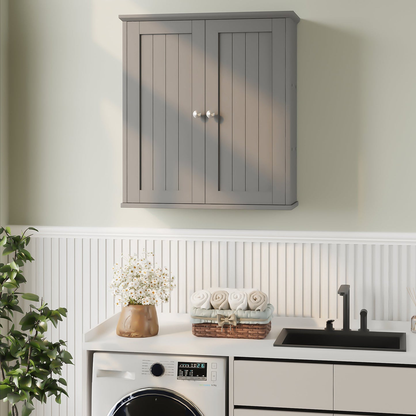 sobaniilo wholesale Bathroom Wall Cabinet with 2 Door & Shelves