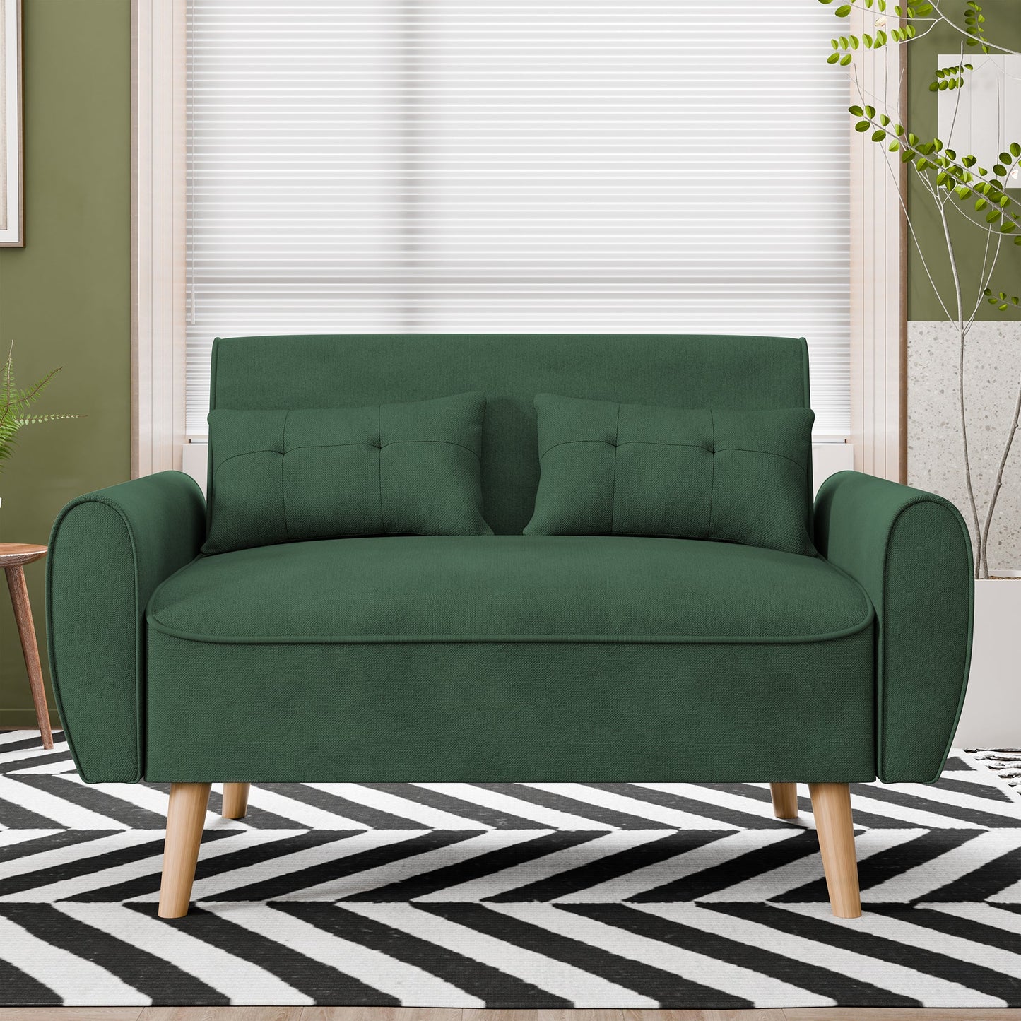 Livingroom sofa set sobaniilowholesale 2-seat 47'' Small Modern Love Seat Sofa #color_green