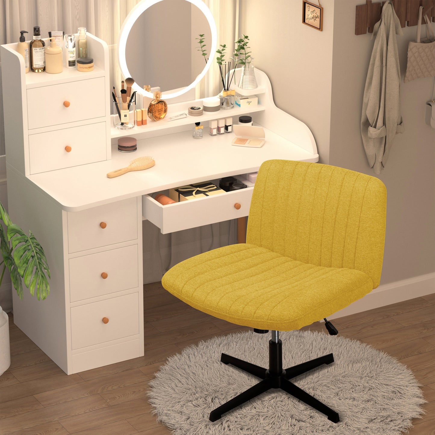 sobaniilowholesale Cross Legged Office Chair Armless Wide Chair Cross Legged Office Chair Computer Chair (7562952802480)