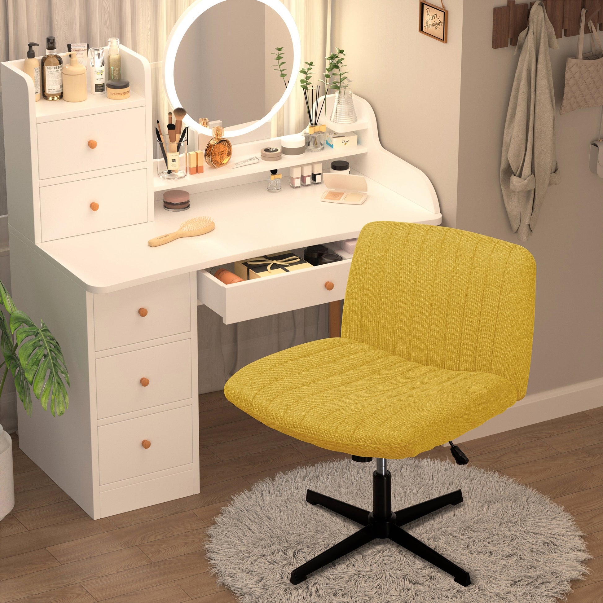 sobaniilowholesale Cross Legged Office Chair Armless Wide Chair Cross Legged Office Chair Computer Chair (7562952802480)