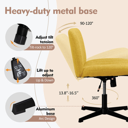 sobaniilowholesale Cross Legged Office Chair Armless Wide Chair Cross Legged Office Chair Computer Chair (7562952802480)