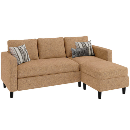 sobaniilowholesale 3-Seat L Shaped Sectional Sofa Couch with Modern Linen Fabric for Small Space (7415494770864)
