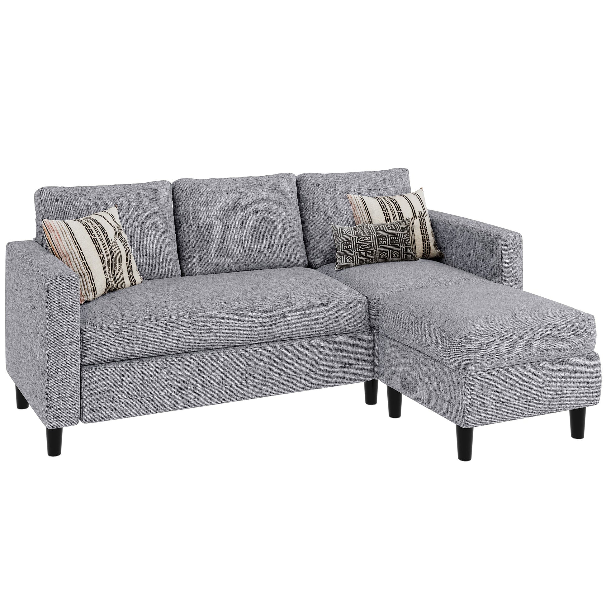 sobaniilowholesale 3-Seat L Shaped Sectional Sofa Couch with Modern Linen Fabric for Small Space (7415494770864)