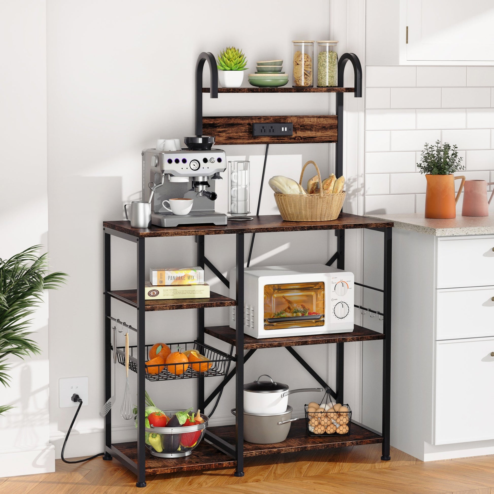 sobaniilowholesale Kitchen Baking Rack with Outle, Freestanding Kitchen Storage Rack Organizer¡ꡧClearance¡ê? (7664699146416) (7346037751984)