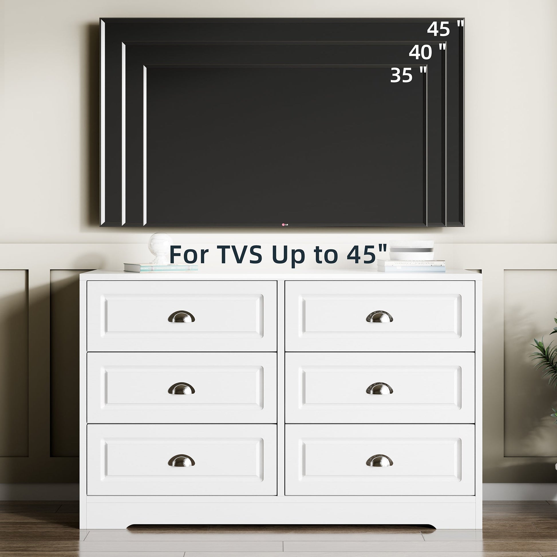 sobaniilowholesale 9 Drawer Double Dresser Black Wooden Wide Chest of Drawers with Metal Handles Storage Organizer Dresser Nursery Dresser for Living Room Hallway (7504222027952)
