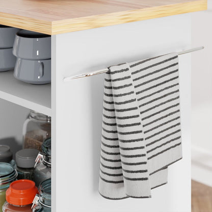 sobaniilowholesale 42???¡¥ Kitchen Island Cart Storage with Solid Wood Top#color_white (7278480883888)